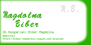 magdolna biber business card